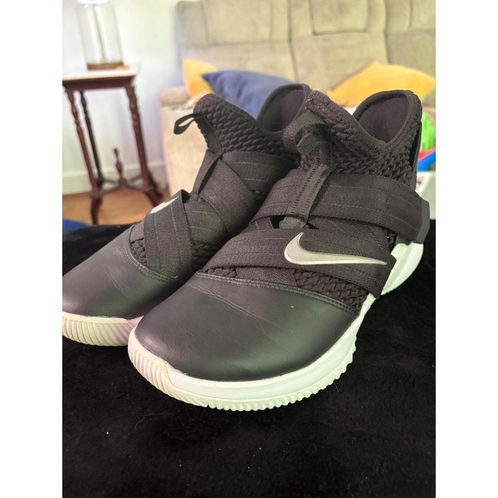 Nike LeBron Soldier 12 Black White Silver AO4054-001 Mens Basketball Shoes